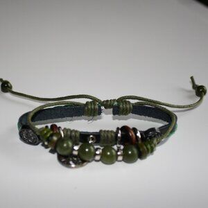 Connemara Marble Tree of Life hippie bracelet